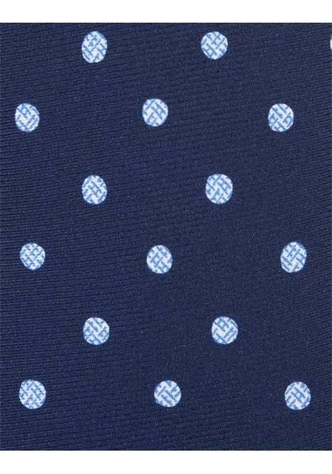 Blue Tie With Micro Polka Dot Pattern KITON | UCRVKRC01I9203