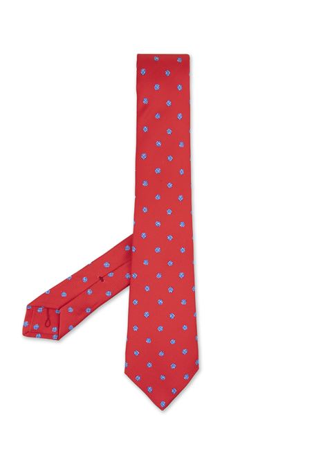 Red Tie With Micro Polka Dot Pattern KITON | UCRVKRC01I9207