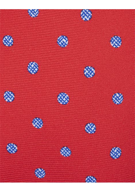 Cravatta Rossa Con Micro Pattern Pois KITON | UCRVKRC01I9207