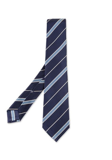 Blue Tie with Light Blue Stripes KITON | UCRVKRC02I2102