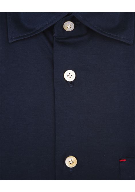 Navy Blue Cotton Shirt KITON | UMCNERK06R4911