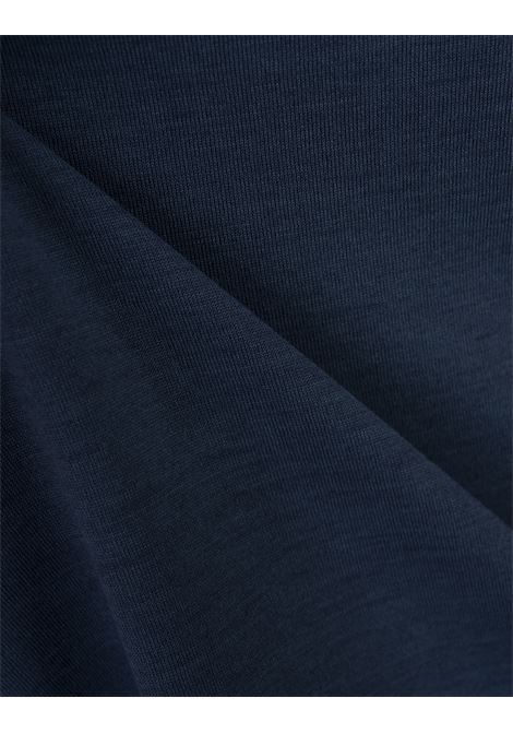 Blue Silk and Cotton Basic T-Shirt KITON | UMK035502