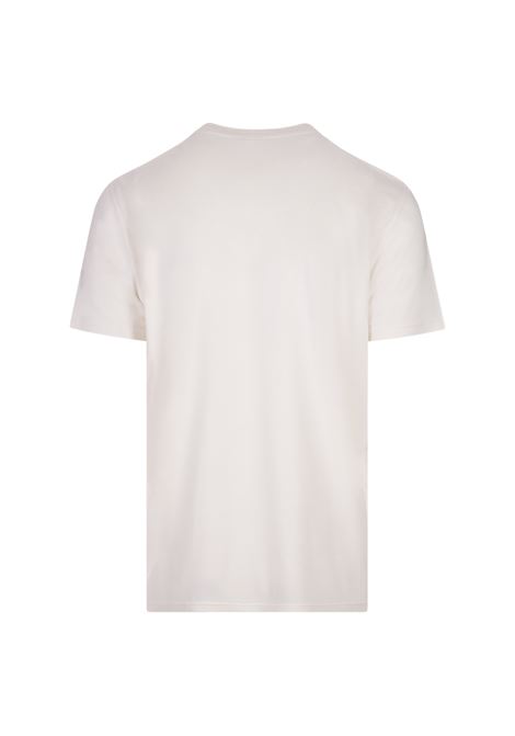 White Silk and Cotton Basic T-Shirt KITON | UMK035505