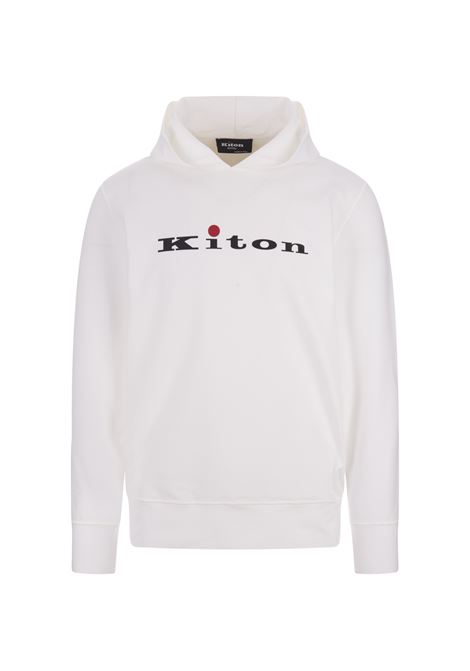 White Hoodie With Logo KITON | UMK037801