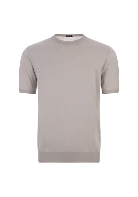 Grey Cotton Knit T-Shirt KITON | UMKXX37110S
