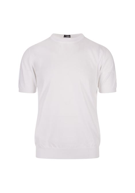 T-Shirt In Maglia Di Cotone Bianco