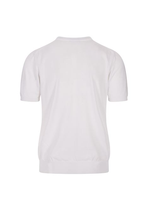 White Cotton Knit T-Shirt KITON | UMKXX3740C0