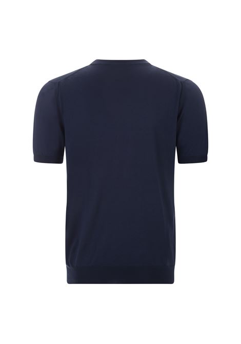 Blue Cotton Knit T-Shirt KITON | UMKXX37K295
