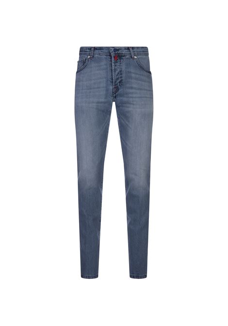 Medium Blue Denim Tapered Jeans KITON | UPNJSMK0615D01
