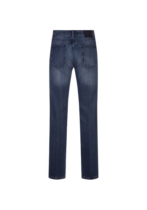 Dark Blue Denim Tapered Jeans KITON | UPNJSMK0615D02
