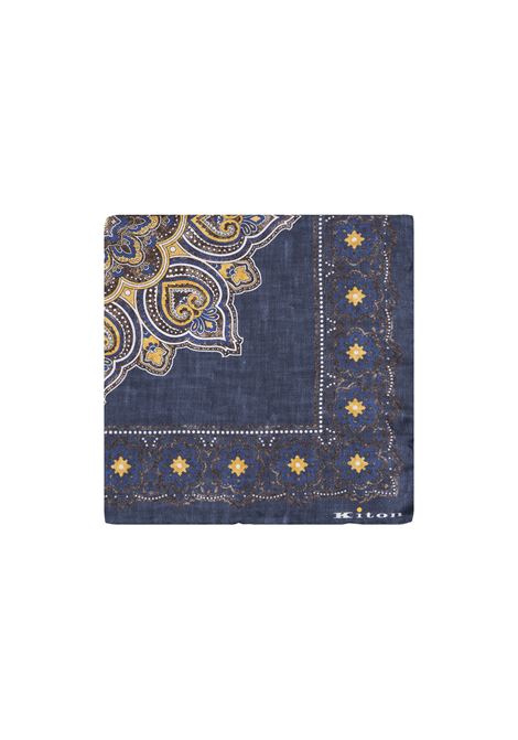 Pochette Blu Con Pattern Mandala KITON | UPOCHCK0738D10