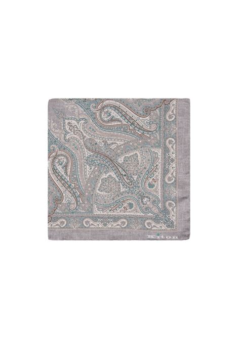 Grey Pocket Handkerchief With Fantasy Pattern KITON | UPOCHCK0738D30