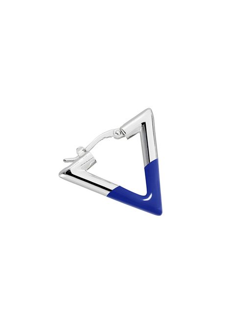 Orecchino Lil Triangle Enameled In Blue/Silver LAG WORLD | LIL TRIANGLE ENAMELEDBLUE/SILVER