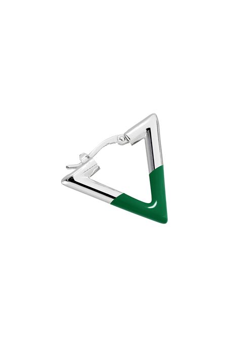 Orecchino Lil Triangle Enameled In Green/Silver LAG WORLD | LIL TRIANGLE ENAMELEDGREEN/SILVER