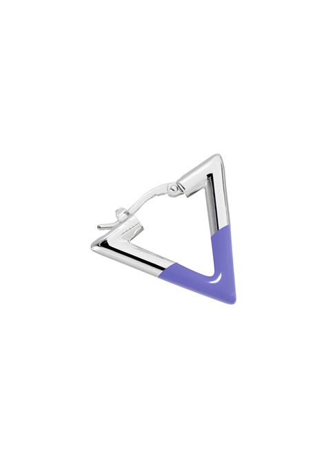 Lil Triangle Enameled Earring In Lilac/Silver LAG WORLD | LIL TRIANGLE ENAMELEDLILLA/SILVER