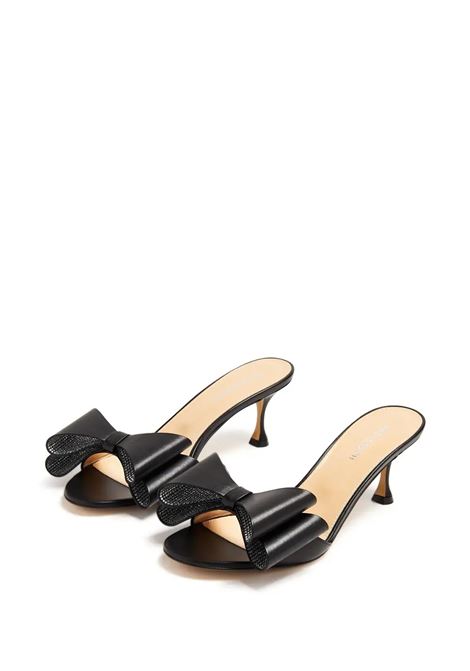 65 Mules With Bow In Black Nappa MACH & MACH | R24-S0449-NAPBLK