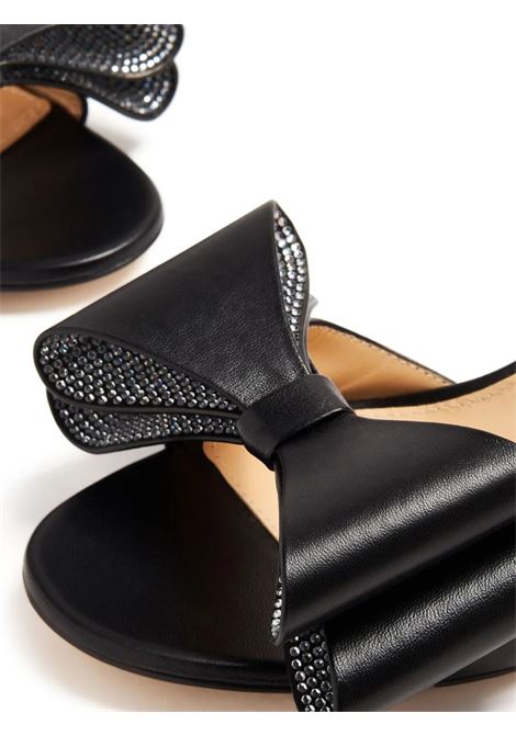 65 Mules With Bow In Black Nappa MACH & MACH | R24-S0449-NAPBLK