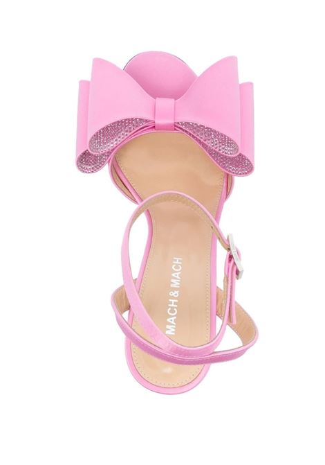 Le Cadeau 95 mm Sandals in Pink Satin MACH & MACH | R24-S0454-CRP922