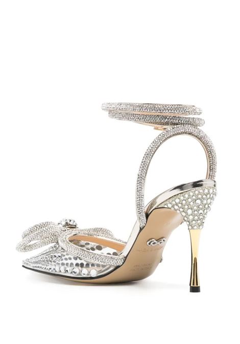 Gold Double Bow 100 mm Slingback With Crystals MACH & MACH | SS24-S0732-95-X03GLD