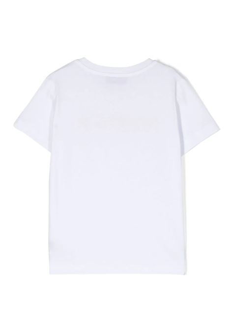 White T-Shirt With Sequined Logo MISSONI KIDS | MU8B41-J0177100FU