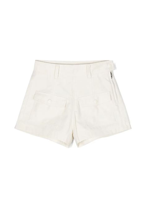 Shorts In Twill Bianco Con Tasche MONCLER ENFANT | 2B000-07 5957F034