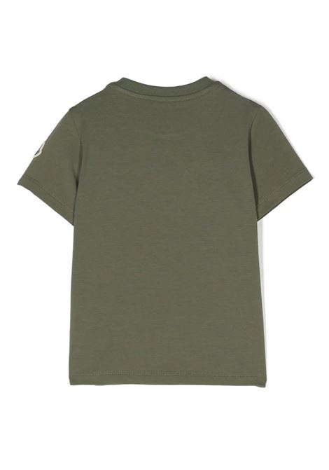Green T-Shirt with Lettering Logo MONCLER ENFANT | 8C000-10 8790N89A