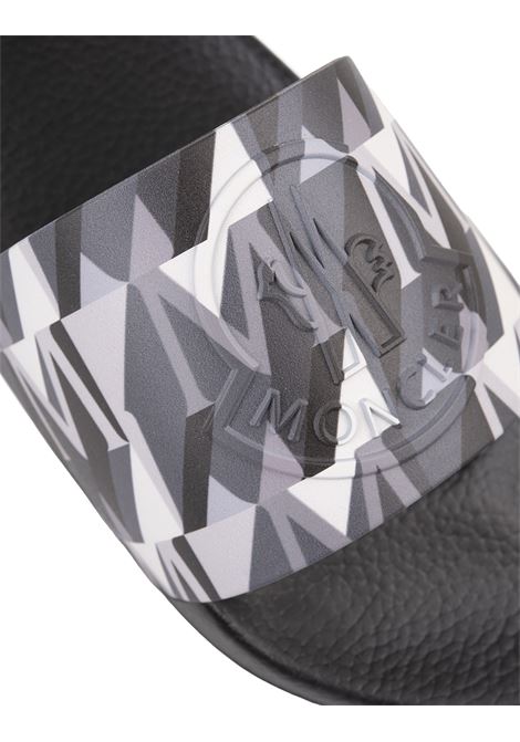 Black Basile Slide With Logo And Pattern MONCLER | 4C000-30 M4215999
