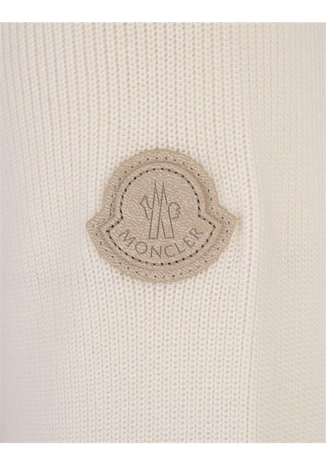 Maglione Zip-Up Bianco In Cotone e Cashmere MONCLER | 9F000-01 M1611034