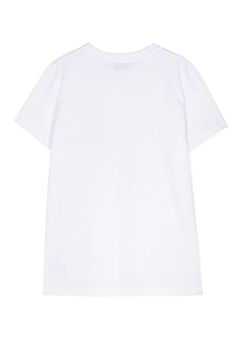 White T-Shirt With Moschino Teddy Bear Print MOSCHINO KIDS | HUM04KLAA00210101