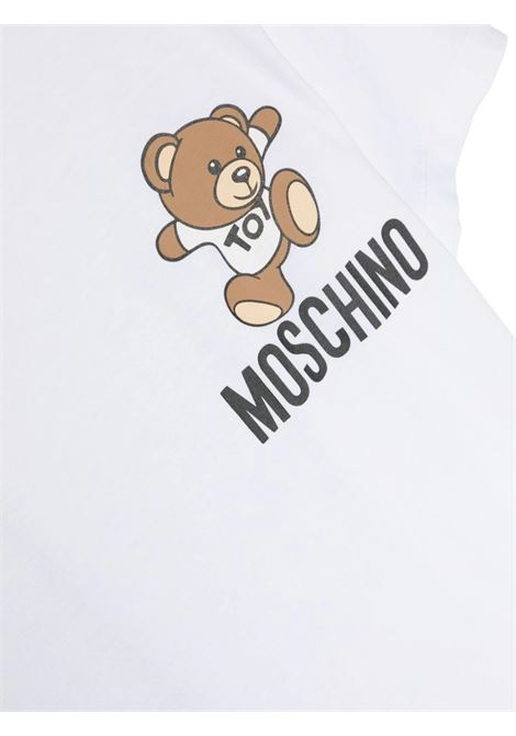 T-Shirt Bianca Con Stampa Moschino Teddy Bear MOSCHINO KIDS | HUM04KLAA00210101