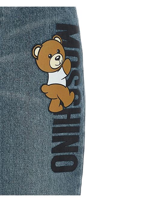 Jeans Blu Con Logo Moschino Teddy Bear MOSCHINO KIDS | HUP07FL0E2040302