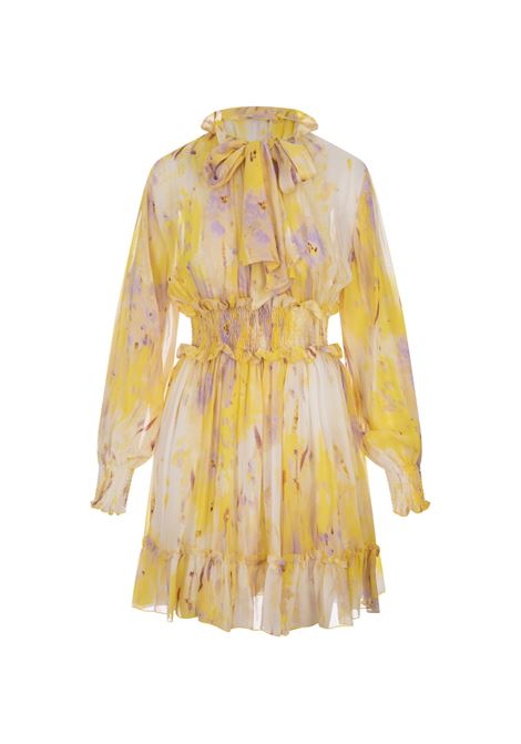 Short Dress In Georgette With Artsy Flower Print MSGM | 3642MDA44-24732106
