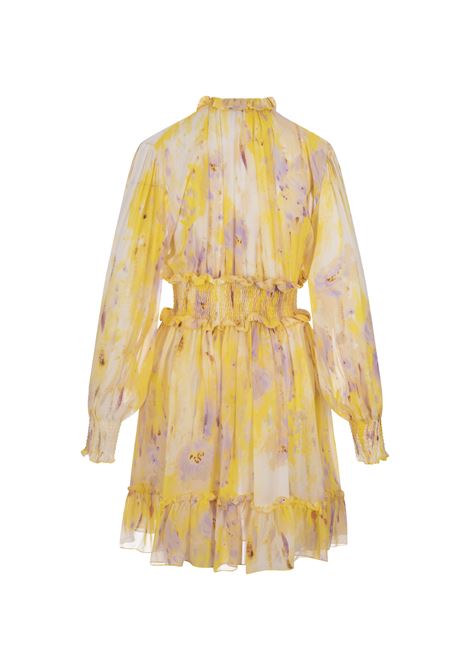 Short Dress In Georgette With Artsy Flower Print MSGM | 3642MDA44-24732106