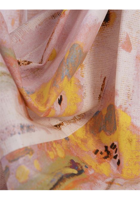 Flared Midi Skirt In Poplin With Artsy Flower Print MSGM | 3642MDD12-24731912