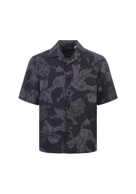 Black Shirt With Floral Print NEIL BARRETT | MY60214A-Y059763N