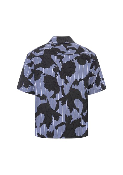 Light Blue Shirt With Floral Print NEIL BARRETT | MY60214A-Y059765N