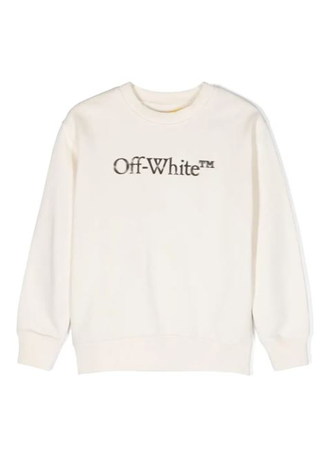 White Slim Sweatshirt With Logo OFF-WHITE KIDS | OBBA001F23FLE0080310