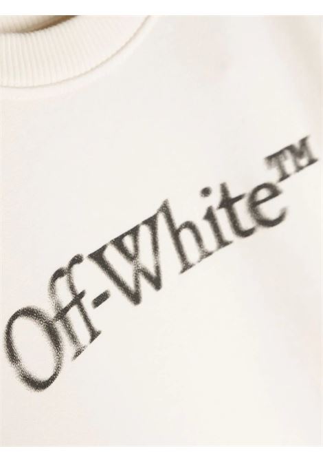 Felpa Slim Nera Con Logo OFF-WHITE KIDS | OBBA001F23FLE0080310