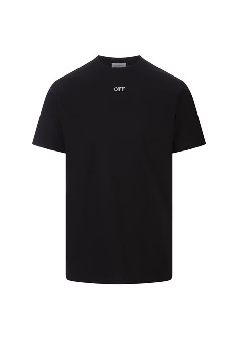T-Shirt Nera Con Motivo Arrows Impunturato OFF-WHITE | OMAA027F23JER0081001