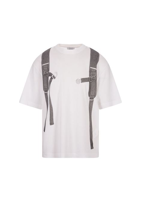T-Shirt Bianca Con Stampa Zaino OFF-WHITE | OMAA120F23JER0200110