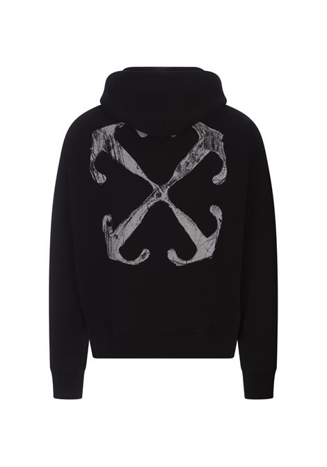 Black Hoodie with Logo and Arrows Motif OFF-WHITE | OMBB085F23FLE0071001