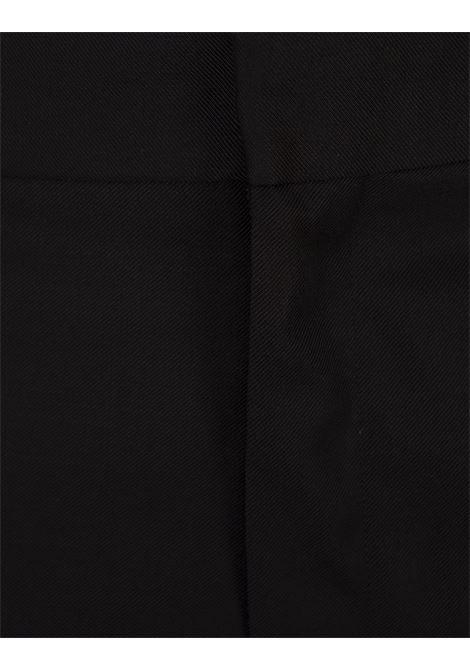 Black Straight-Leg Wool Trousers OFF-WHITE | OMCA248F23FAB0031010