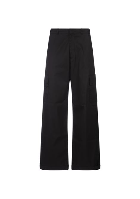 Black Technical Fabric Cargo Trousers OFF-WHITE | OMCF037F23FAB0051010