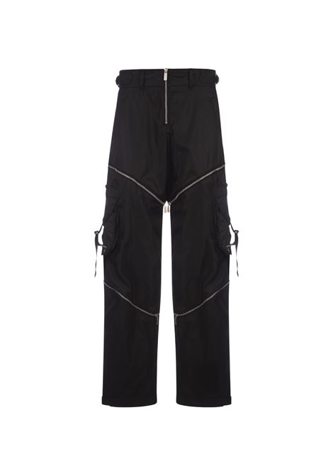 Black Cargo Trousers with Zip OFF-WHITE | OMCF039F23FAB0021000
