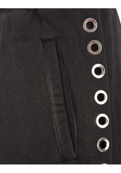 Black Sports Trousers With Decorative Eyelets OFF-WHITE | OMCH055F23FLE0011000