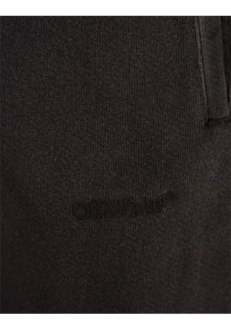Black Sports Trousers With Decorative Eyelets OFF-WHITE | OMCH055F23FLE0011000
