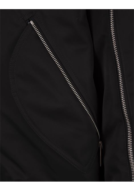 Arrow Embroidered Zip Bomber Jacket In Black OFF-WHITE | OMEH052F23FAB0011010