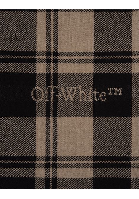 Beige Check Cotton Shirt OFF-WHITE | OMGE030F23FAB0011900