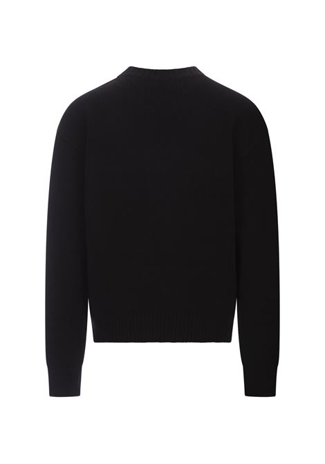 Black Big Bookish Chunky Knit Sweater OFF-WHITE | OMHE167F23KNI0021001