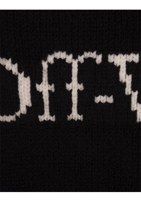 Black Big Bookish Chunky Knit Sweater OFF-WHITE | OMHE167F23KNI0021001